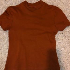 American Apparel orange ribbed crop top